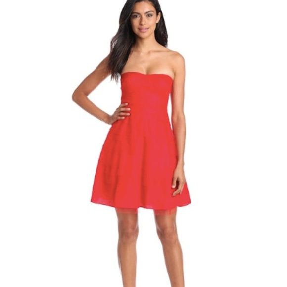 New Adrianna Papell red tulle tiered dress 6 - Picture 2 of 6